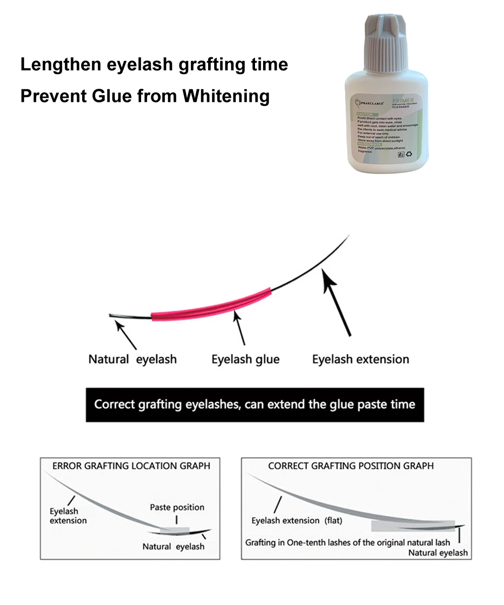 PRAECLARUS-Extenseur de cils super adhésif, fixateur, apprêt, colle, adhésif, 15 ml, expédition sur 24 salles de bain, URS