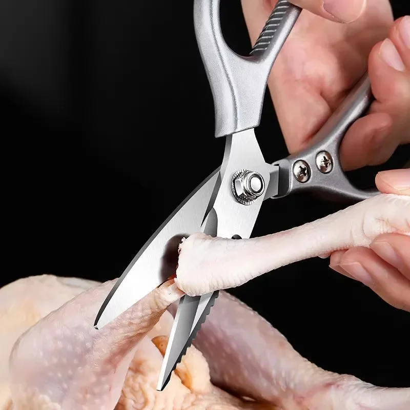 

Stainless Steal Sharp Multi Chicken Bone Scissor Food Scissor for Vegetable Barbecue Meat Fish Tool