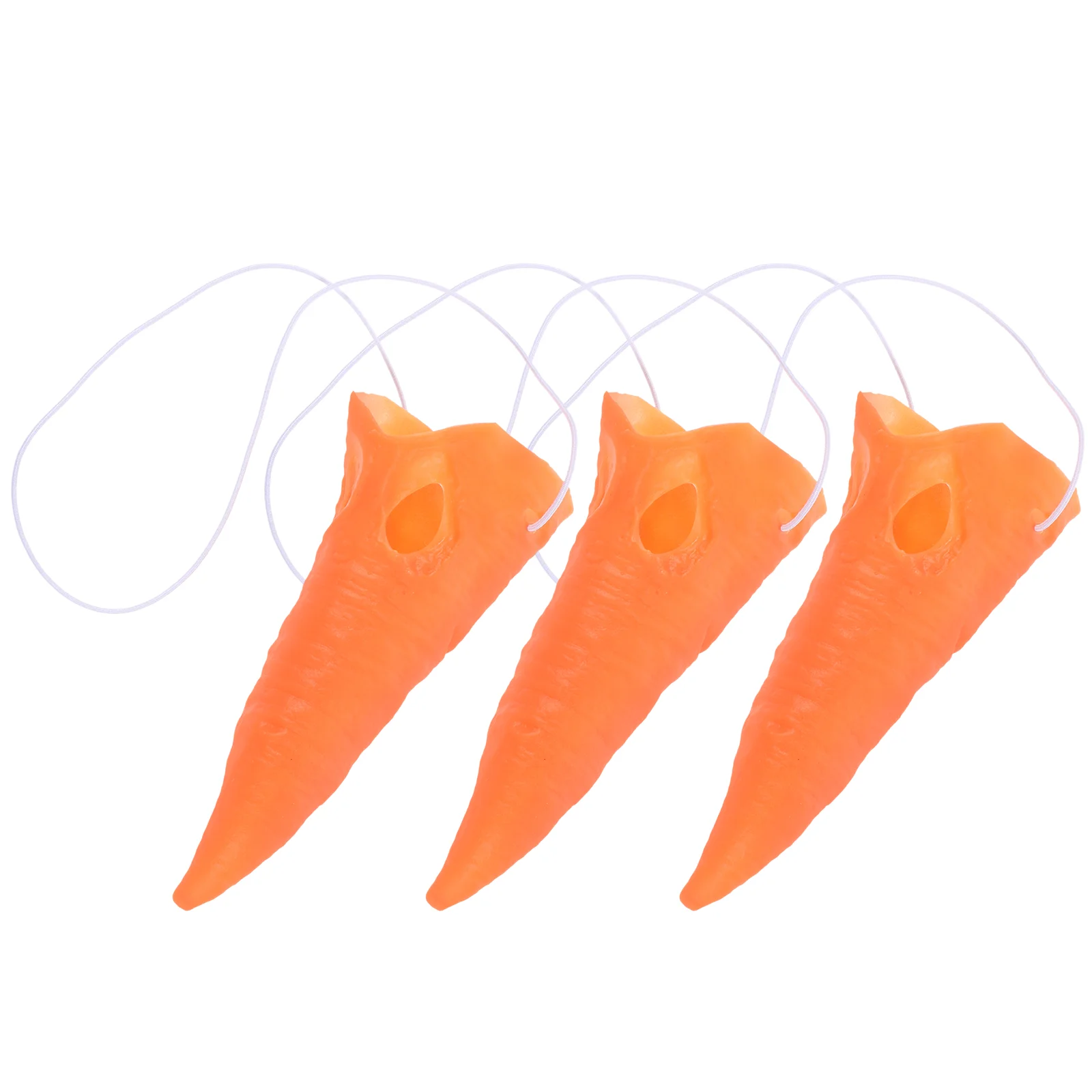 3 Pcs Carrot Nose Snowman Dressing Accessories Christmas Prop Decorating Vinyl Decoration Fake Carrots