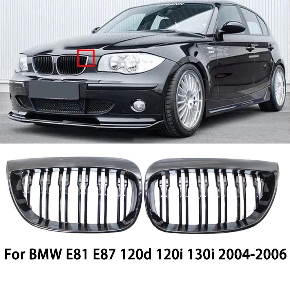 

For BMW 2004 2005 2006 Year E81 E87 E82 E88 128I 130I 135I Car Front Bumper Kidney Grille Dual Slats Grill