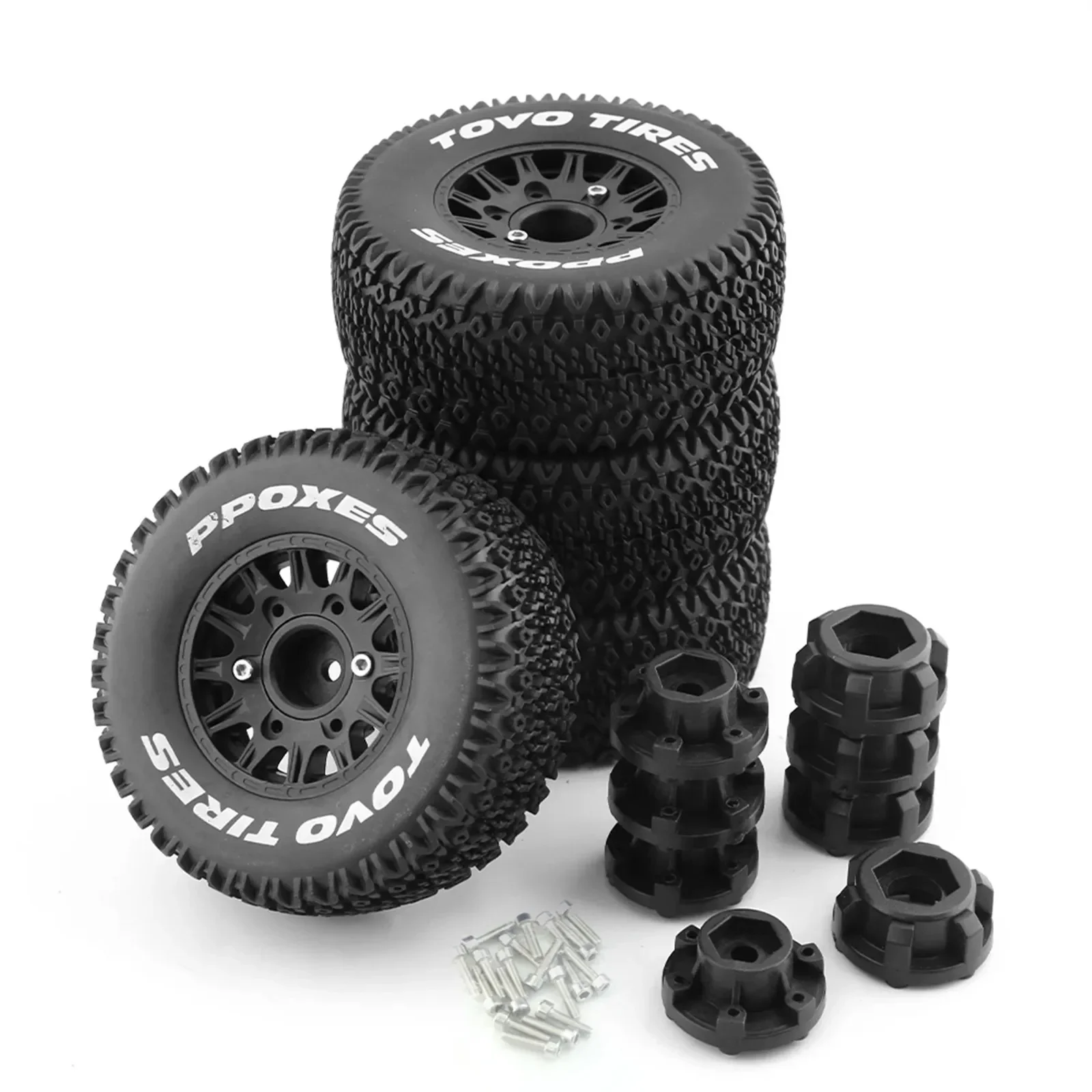 1/10 1/8 RC Short Course Truck Tires And Wheels 12mm 14mm 17mm Hex for 1:8 1:10 Off Road Truck Car Traxxas Slash 2WD 4×4 Axial