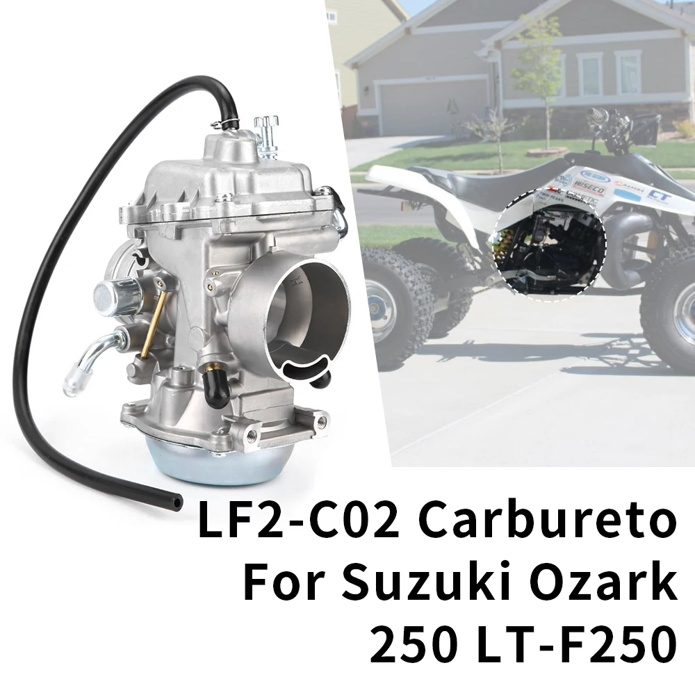 LF2-C02 Carburetor Carb Replacement for Suzuki Ozark 250 LT-F250 2x4 2002-2014 Quadsport Z250 LTZ250 2004-2009 ATV 13200-05G01