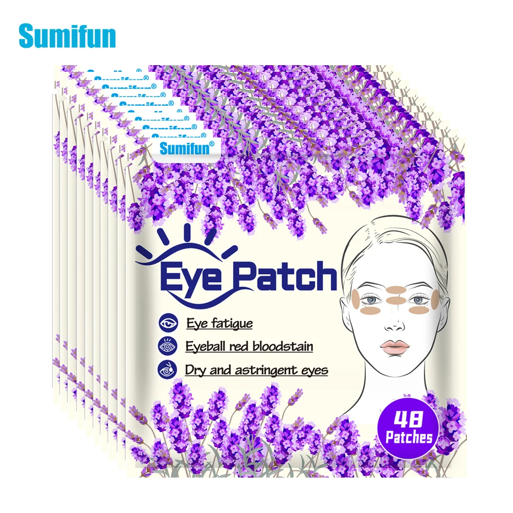 

240/480Pcs Sumifun Lavender Eye Protection Patch Relieve Dry Fatigue Orthoptic Sticker Good Vision Amblyopia Myopia Plaster