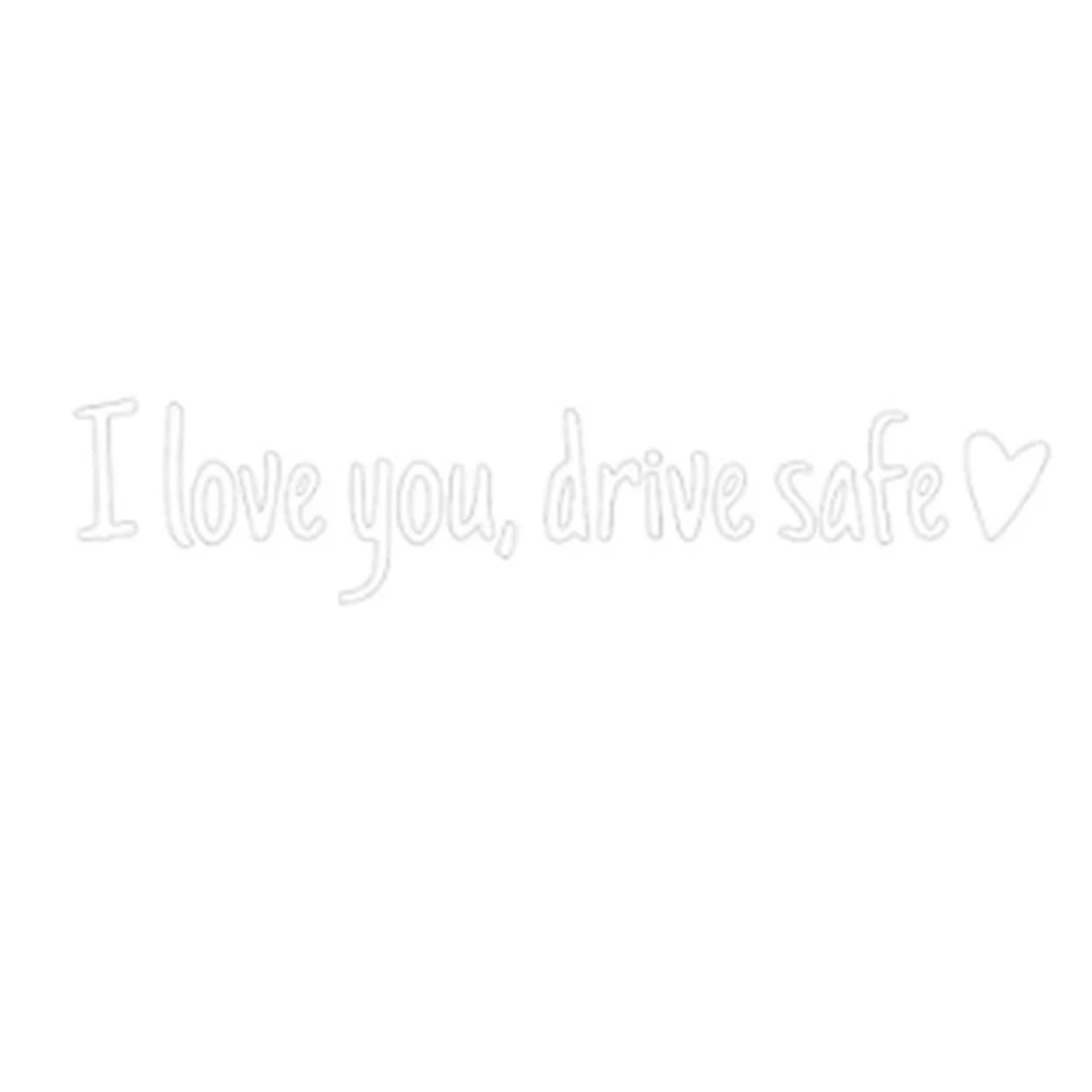 

Safe Driving Reminder Heartfelt Car Sticker Car Window Decor Heartfelt Car Mirror Stickers Gear Shift Collar White