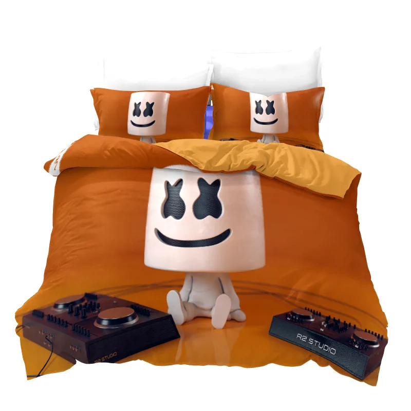 Marshmello Doctom DJ 3D Printing Duvet Cover Pillowcases Twin Full Queen King Size Bedding Set Soft Bedclothes Home Textile