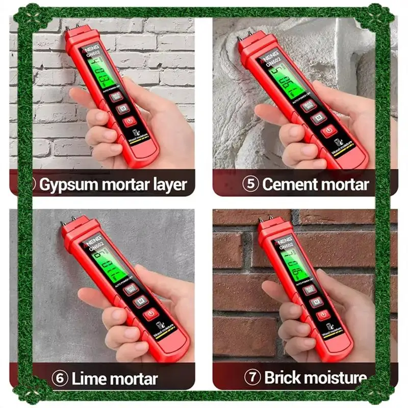 24-Hour Delivery  GN602 Wood Moisture Detector Meter 0~ 58 % Intelligent Moisture Tester Max/Mini Value Building Material