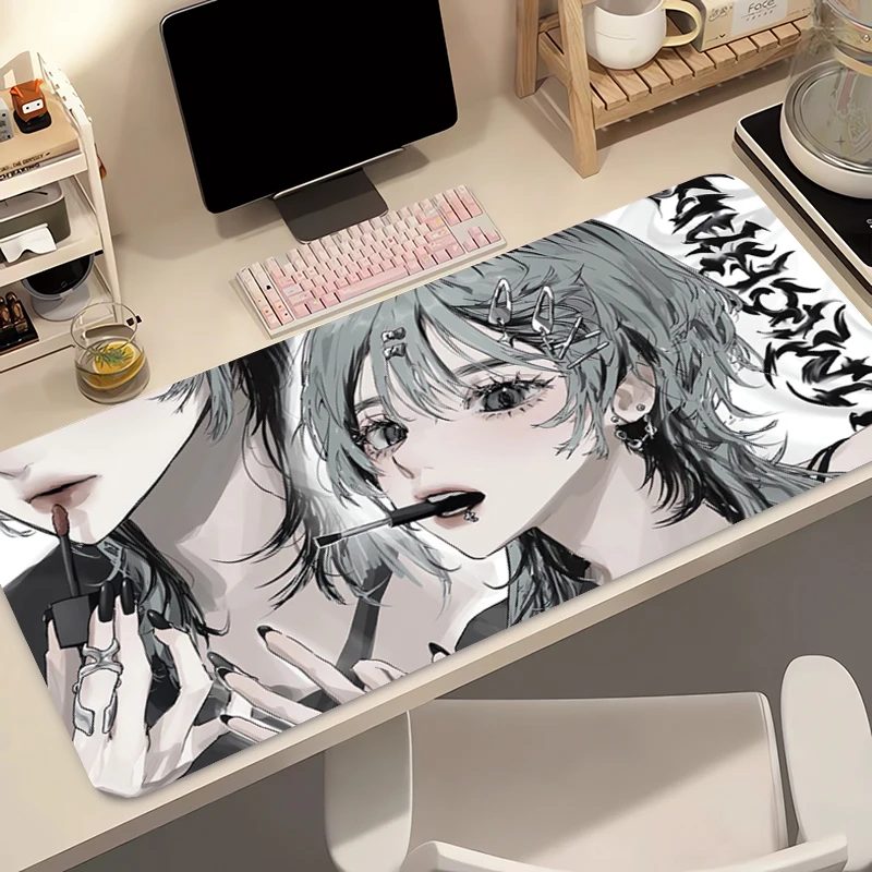 Mouse Pad Anime Gamer Computer HD Mousepad E-sports Players Anime Girls Gaming Accessories Tablet Varmilo Keyboard Pad Mausepad