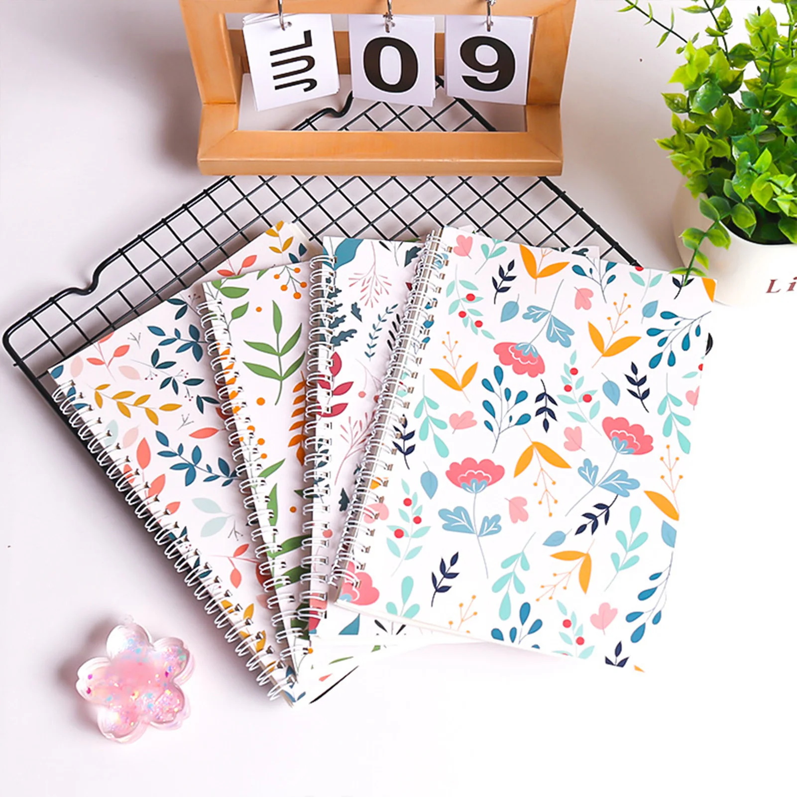 PP Cover Spiral Binder Japanese Minimalist Notebook Double-sided Release Liner Planner Pages For Study Notes Sketching Students