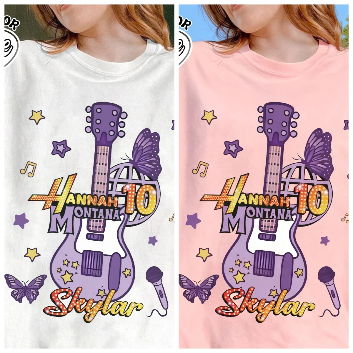 

Disney Trendy Casual Movie Hannah Montana Birthday Girl T-Shirt Disneyland Family Shirt Girl Travel Custom WDW Birthday Girl