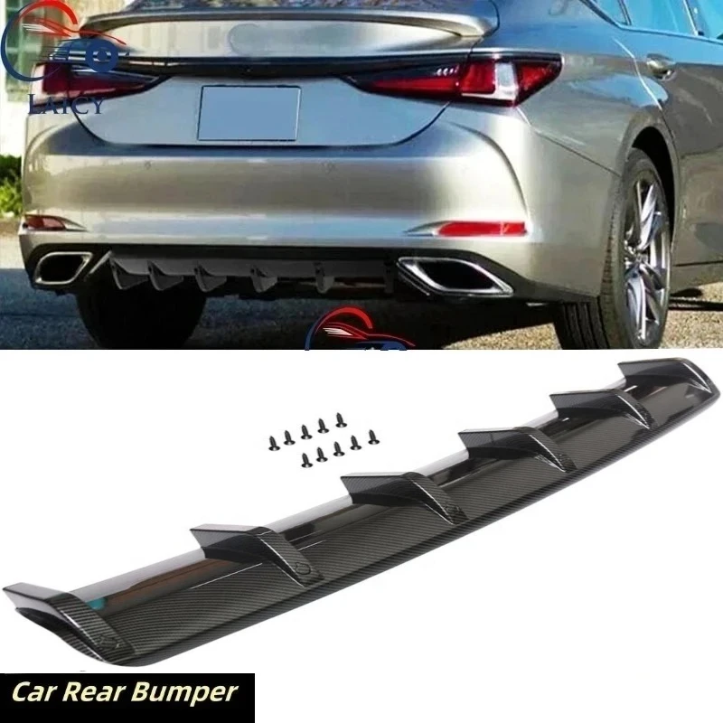 LAICY For L-exus GS300 GS350 F-Sport Car Rear Bumper Side Diffuser Lip Spoiler Splitter Spoiler Shark 6 Fins Wing Body Kit