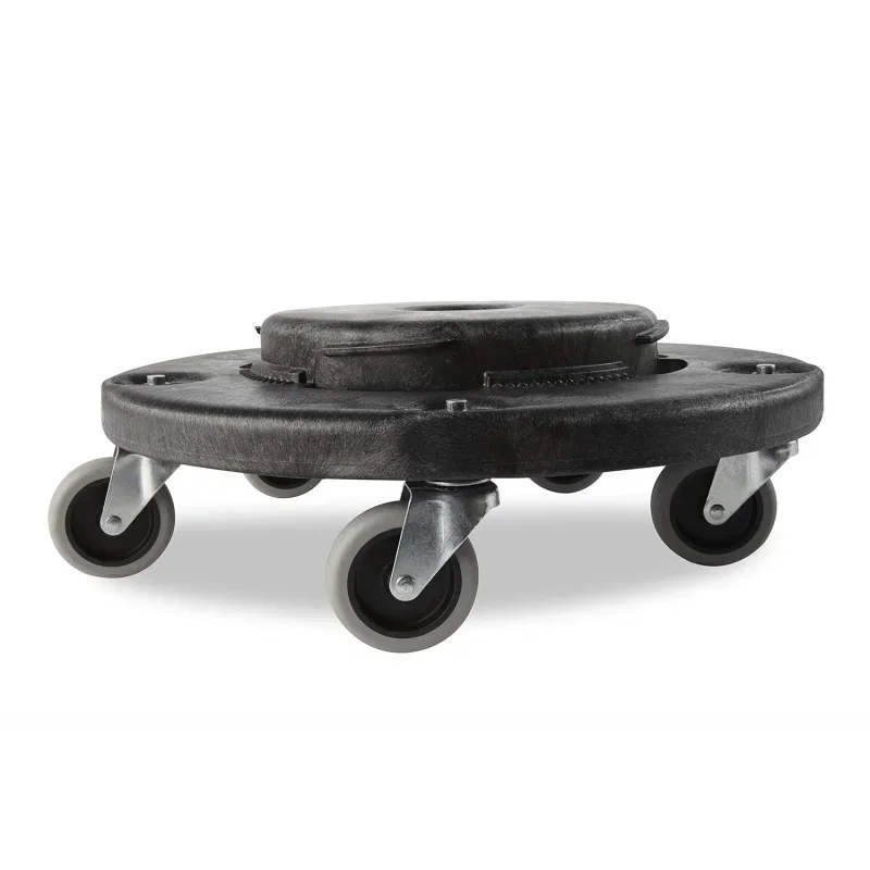 Commercial Brute Twist on/Off Round Dolly, Use with BRUTE Trash Can, Black, of 2