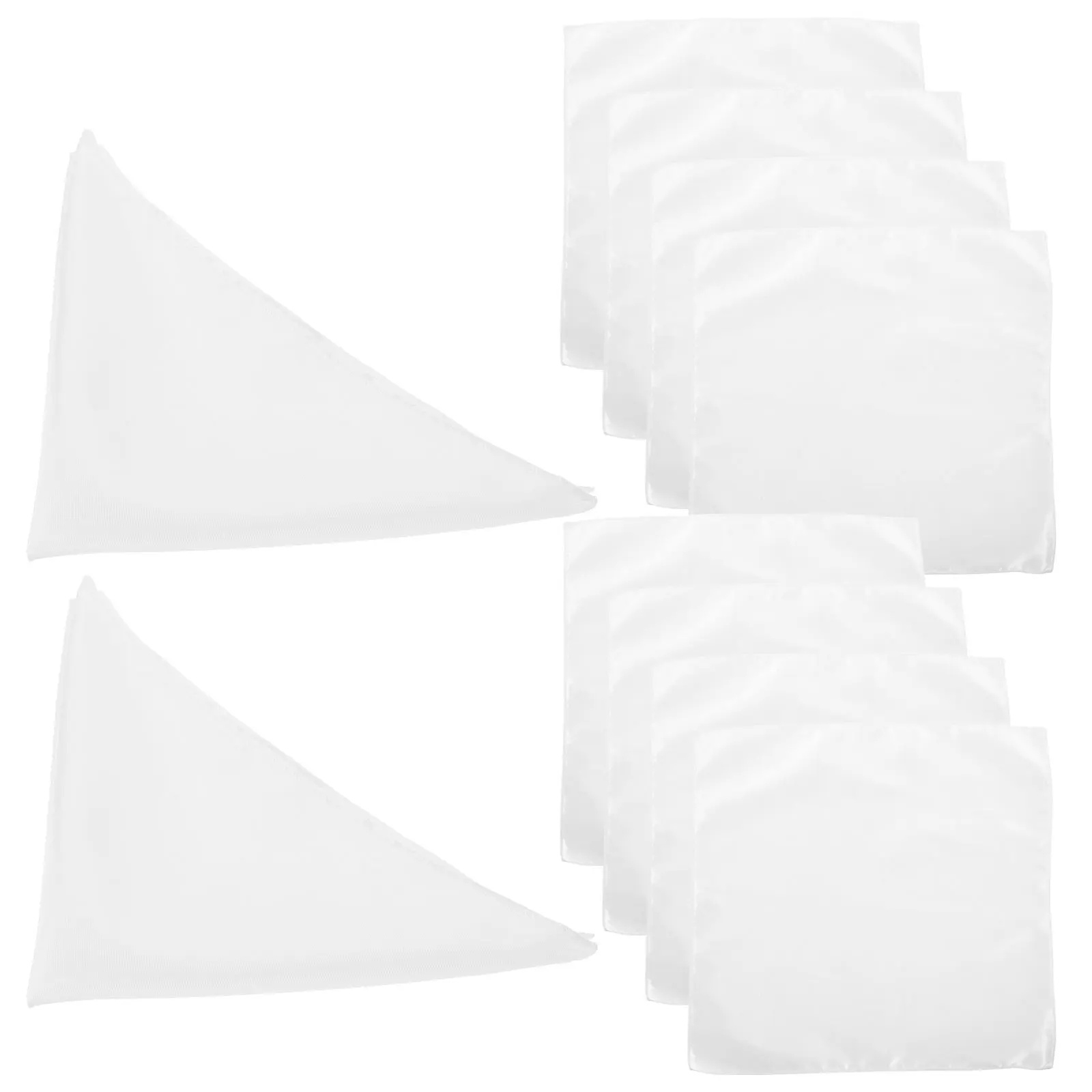 

10pcs Reusable Fabric Napkins Set Polyester Absorbent Serviettes for Kitchen Table Banquet Wedding Hotel Dinner Cloth Napkins