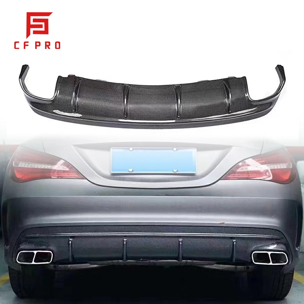 

Car Rear Bumper Lip Splitter Diffuser Guard For Mercedes-Benz CLA 45 AMG Carbon Fiber Rear Diffuser Lip Spoiler