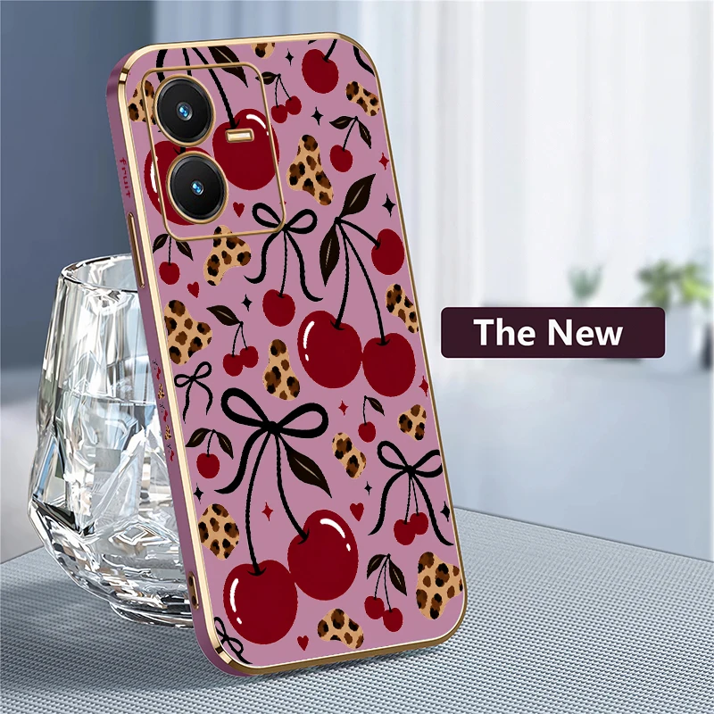 Print Cherry Case For Vivo V40 - Vivo V40 评论和价格