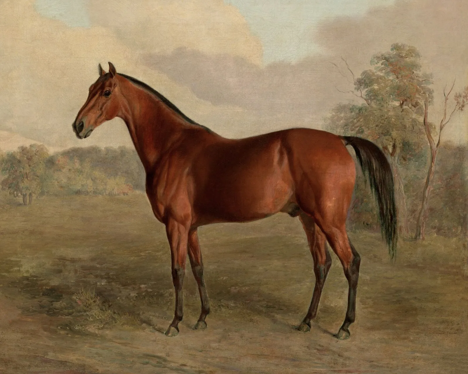 Vintage paard en veulen schilderij Victoriaanse Bay paard reproductie Giclee print wanddecoratie afbeelding abstracte huisdecoratie
