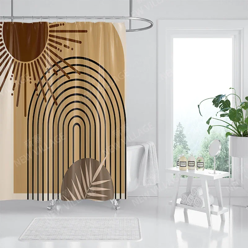 Waterproof fabric shower curtain Bathroom curtain accessories 180x200 Bath curtain for shower 240*200 nordic boho decor 240x200