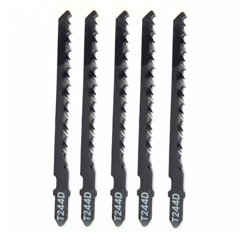 5PCS T244d hcs cutting blade T-Shank Curved Jigsaw Blades for Wood Fast Cutting Tools