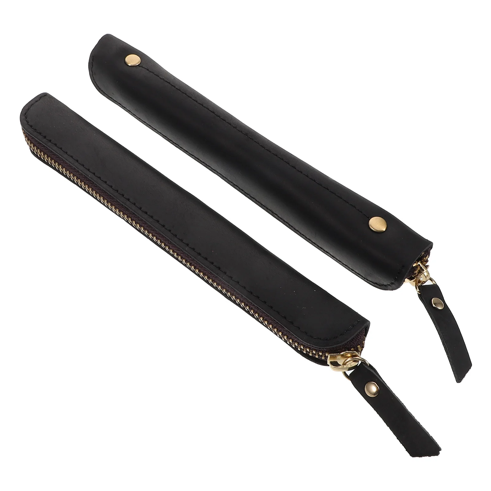

2 Pcs Bag Holder Handmade Pen Case Small Pencil Organizer Vintage Black