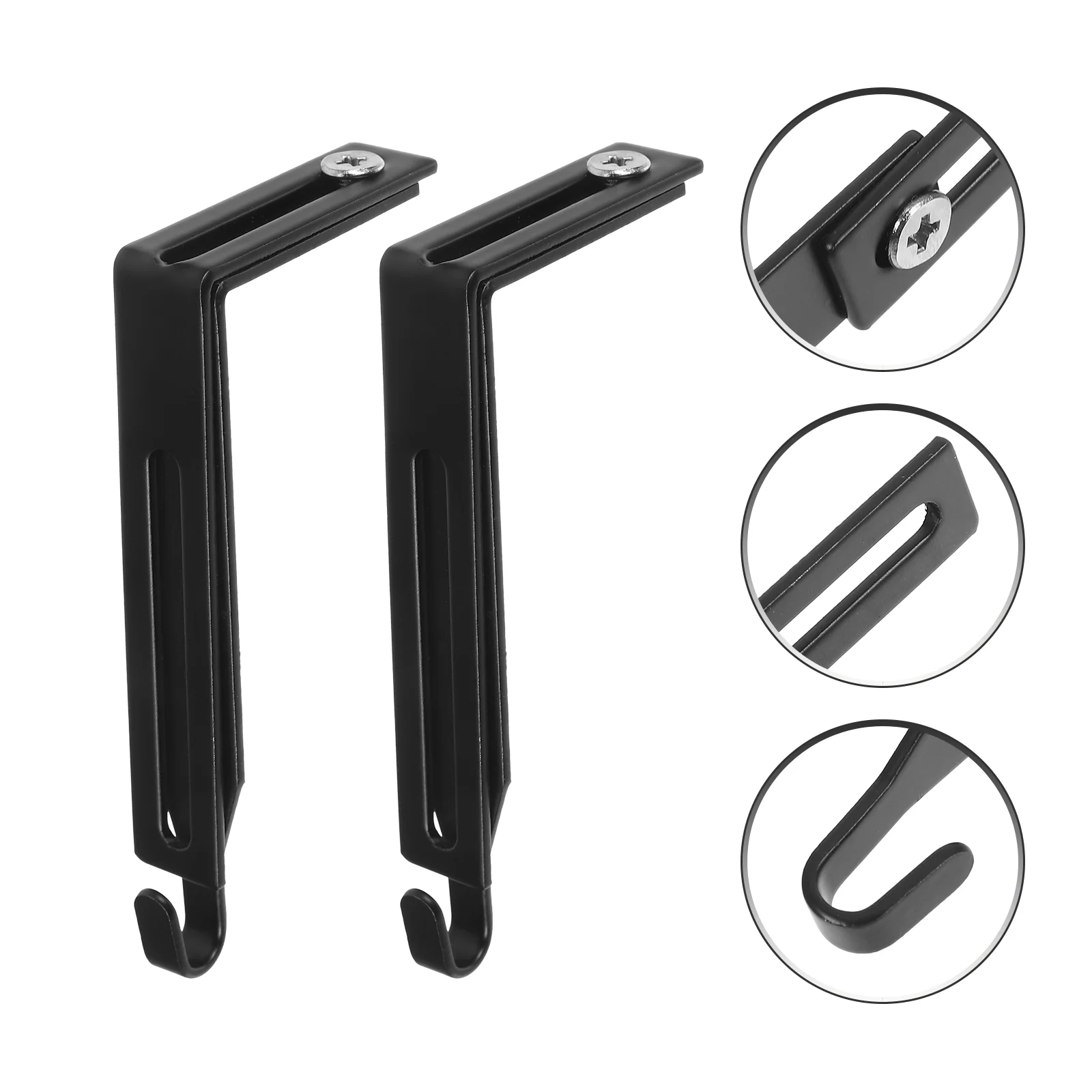 

4 Pcs Rectangle Door Storage Hooks Office Hangers Picture Hanging Kit Iron Closet Clothes