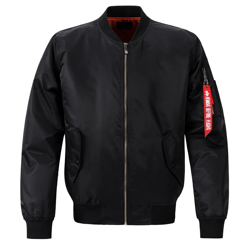 Giacca con colletto rialzato primaverile giacca da Baseball da uomo di tendenza in tinta unita alla moda Bomber Flight Tactical impermeabile