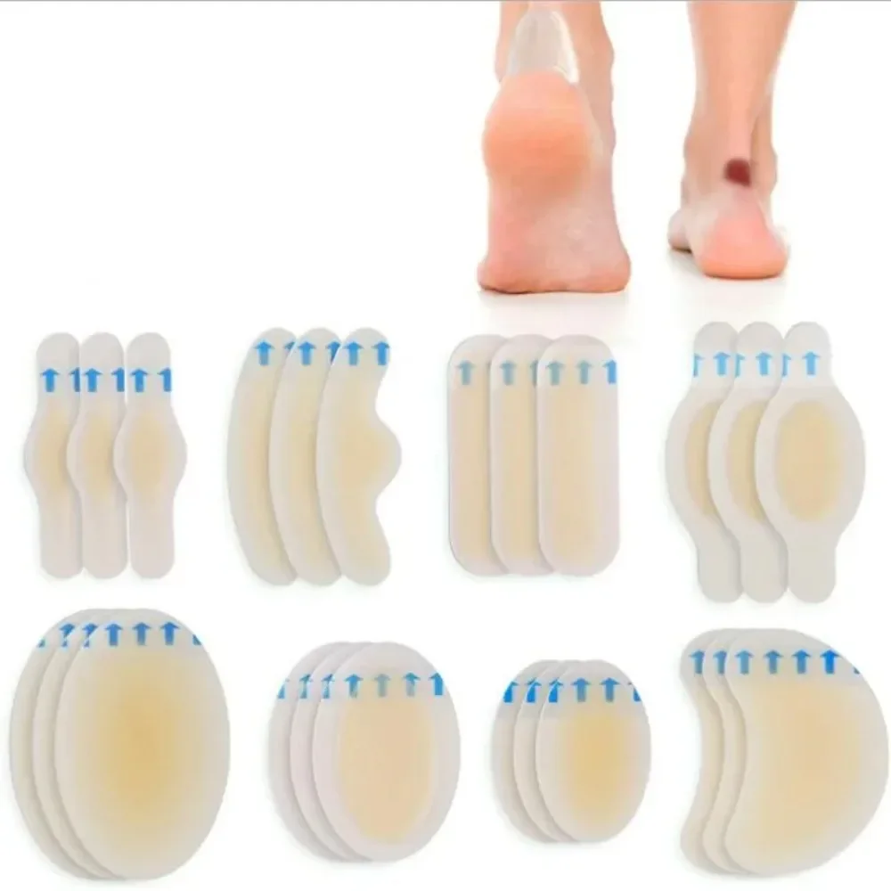 10 Pz/set Gel Protezione Del Tallone Cura Del Piede Toppe E Stemmi Adesivo Blister Pad Idrocolloide Tallone Liner Scarpe Adesivi Sollievo Dal Dolore Gesso