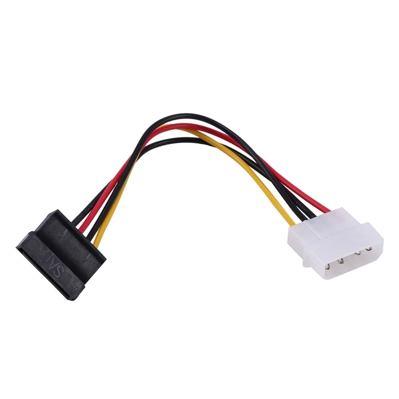 3X SATA Power Female To Molex Male Adapter Converter Cable, 6-Inch