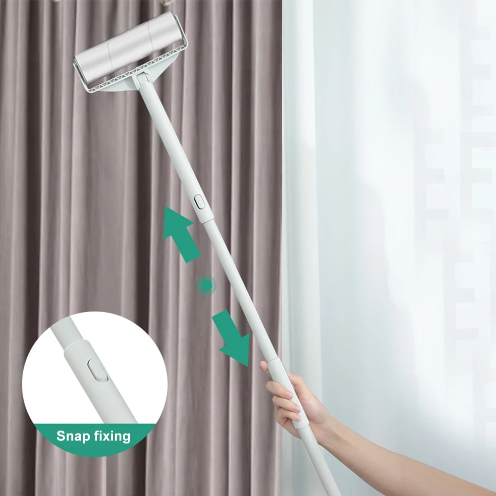 Dust Hair Roller Stick Retractable Dog Pet Clothes Carpet Cleaning Sticking Paper Sticky Tearable Duster Remover Lints Catcher