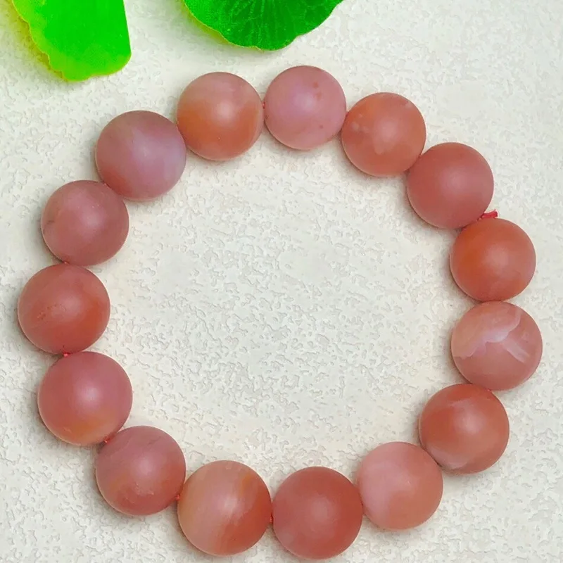 Ore Baoshan Red Agate Cherry Persimmon Frosted and Matte Frosted Bracelet Birth Year Men's and Women's Bracelets Sp