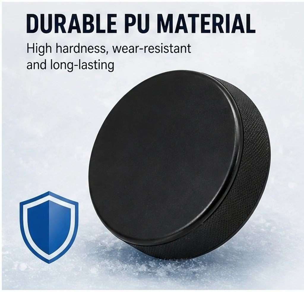 10Pcs Ice Hockey Pucks PU Material Standard Hockey Balls Anti Slip Texture Accurate Passes Practice Training Game