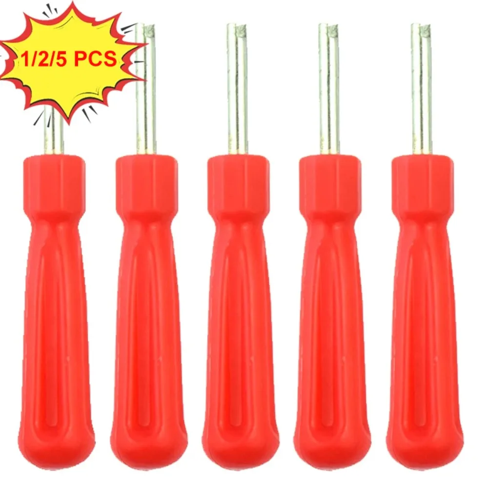 1/2/5pcs Plastic Valve Core Remover/Installer Metal Single-head Tyre Wrench Tire Repair Tools for Car Motorbike Truck