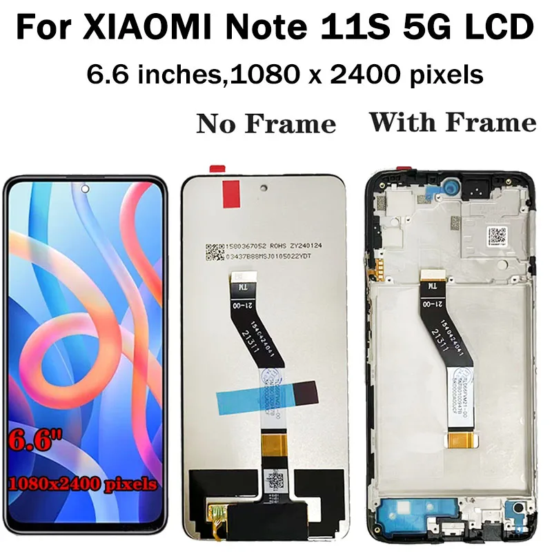 AMOLED For Xiaomi Redmi Note 11S 5G 22031116BG LCD Touch Screen Digitizer For Redmi Note 11S 4G 2201117SG LCD Note11s Display