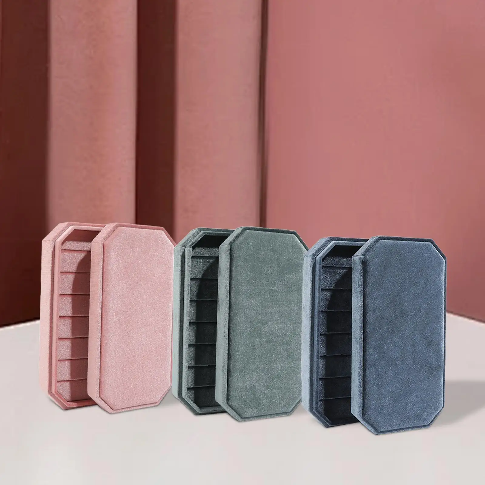 

Jewelry Storage Box Multifunction Ring Holder Organizer for Cabinets Store Counters Jewelry Selling Dressing Tables Charm