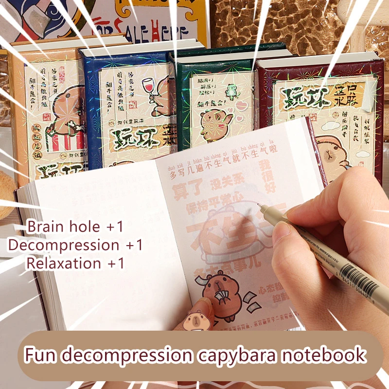 Creative Cute Capybara Notebook School Office Supplies Cartoon Funny Capybara Notebook Student Decompression Notebook Gifts