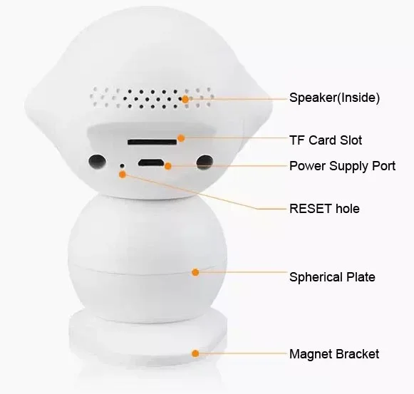 자동차 가정 사무실 창고 다용도 스마트 보안 HD WIFI IP 카메라 로봇 카메라