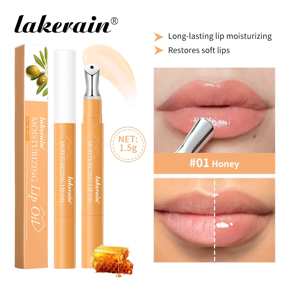 Lakerain 6 cores essência labial hidratante de longa duração linhas labiais claras cor destacando batom mel azeitona