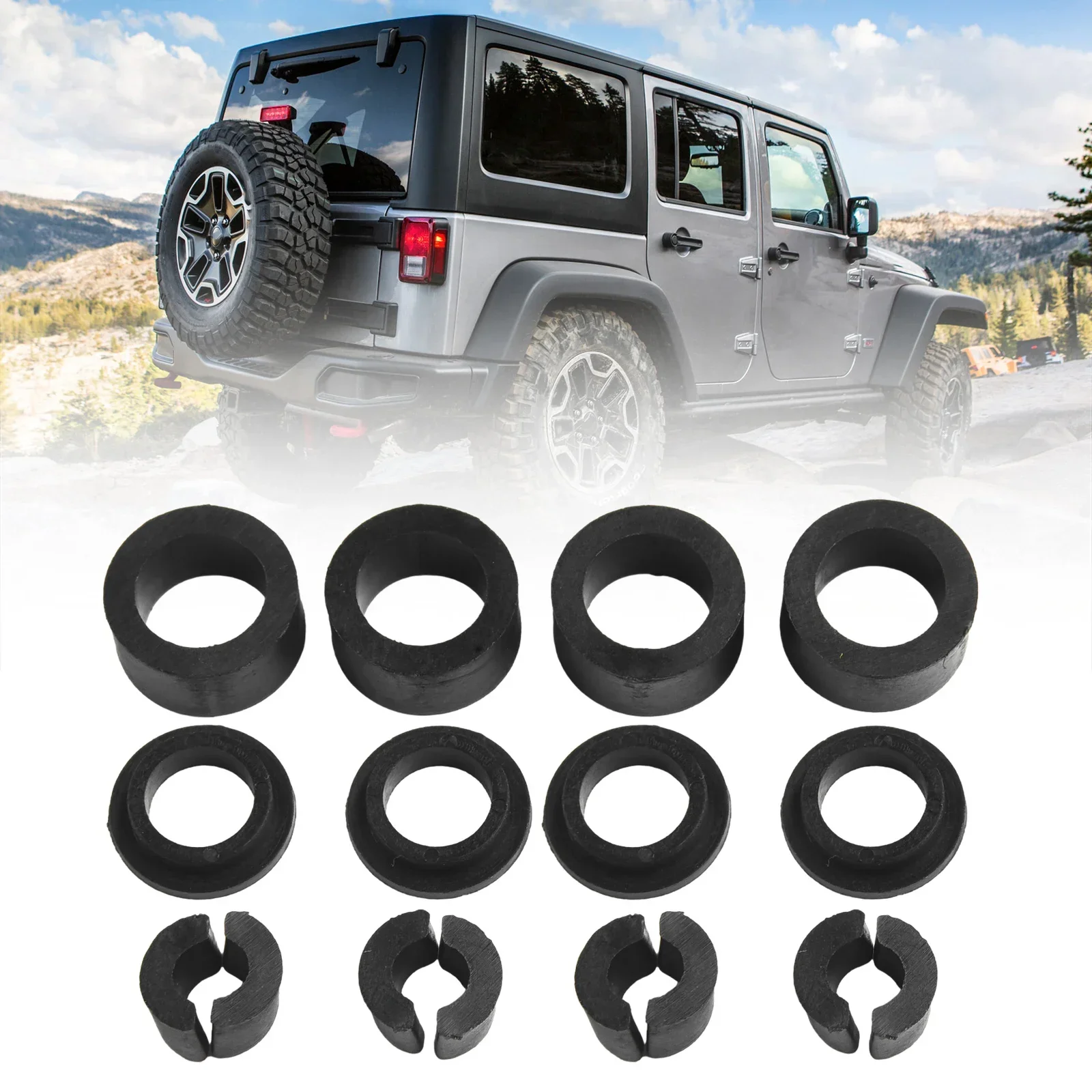 12PCS Front Seat Support Bushings & Wobbly Loose Seat Fix For Jeep TJ LJ 1998-2006 Seat Sliding Bushing Seat Fixing Device