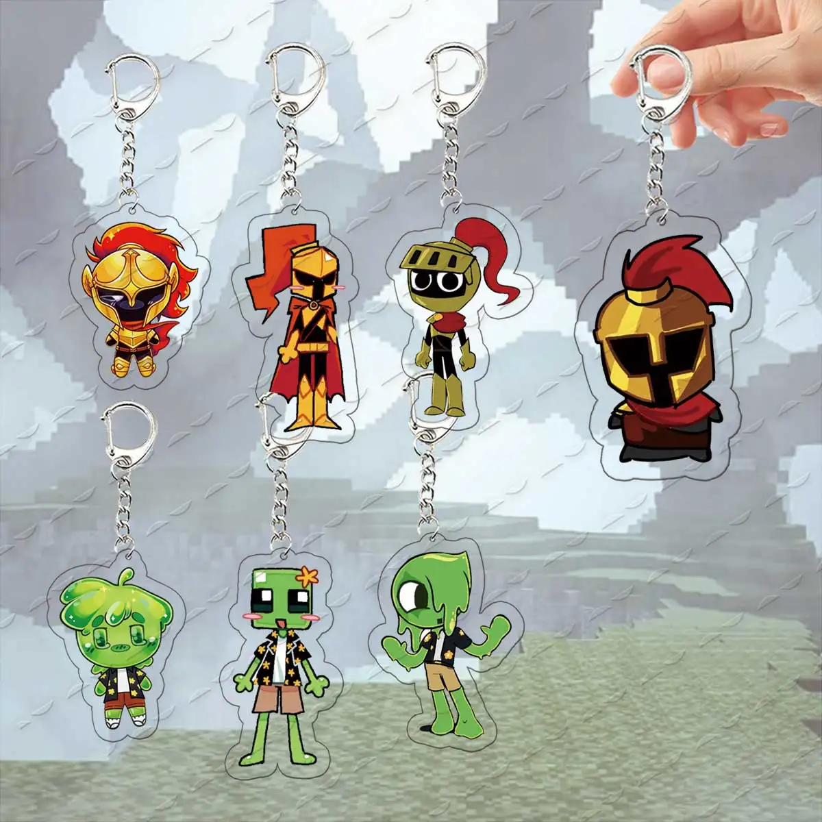 D3rlord3 Avery Chibi Porte-clés et Breloques de Sac « Cherchant un Monde Qui N'Existe Pas » – Cadeaux pour Fans Gamers