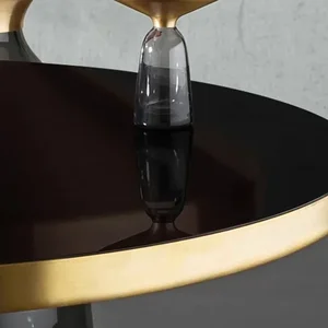 Transparent round glass table, Nordic designer coffee tables, room and furniture, exclusive table 10 Main Sales Side Table - №4