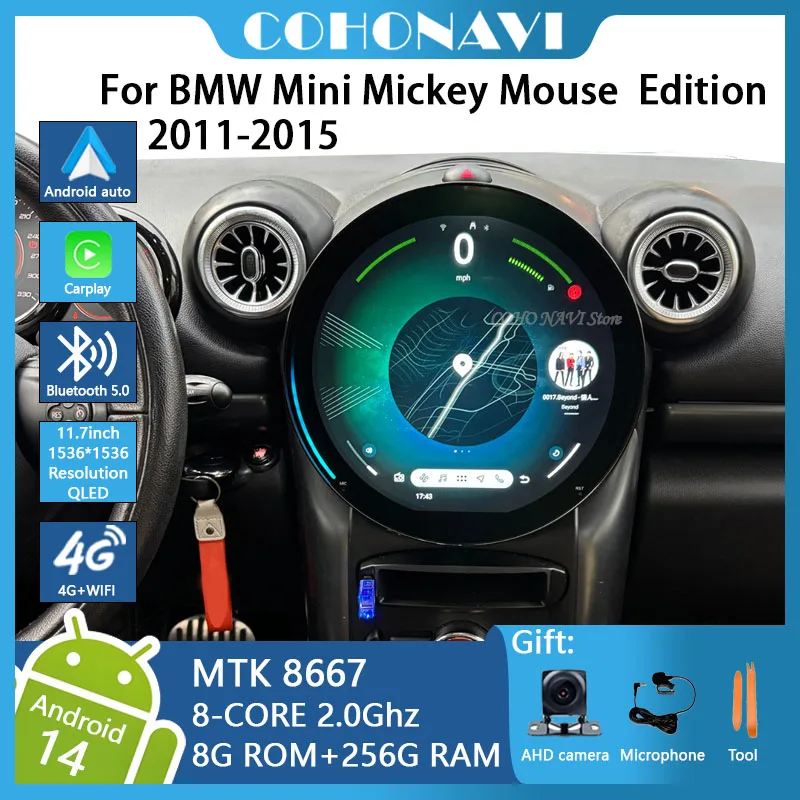 

COHO 11.7" Wireless CarPlay For BMW MINI2011-2023 Android 14 8-Core 8GB+256GB Car Multimedia Player Car Radio 1536*1536