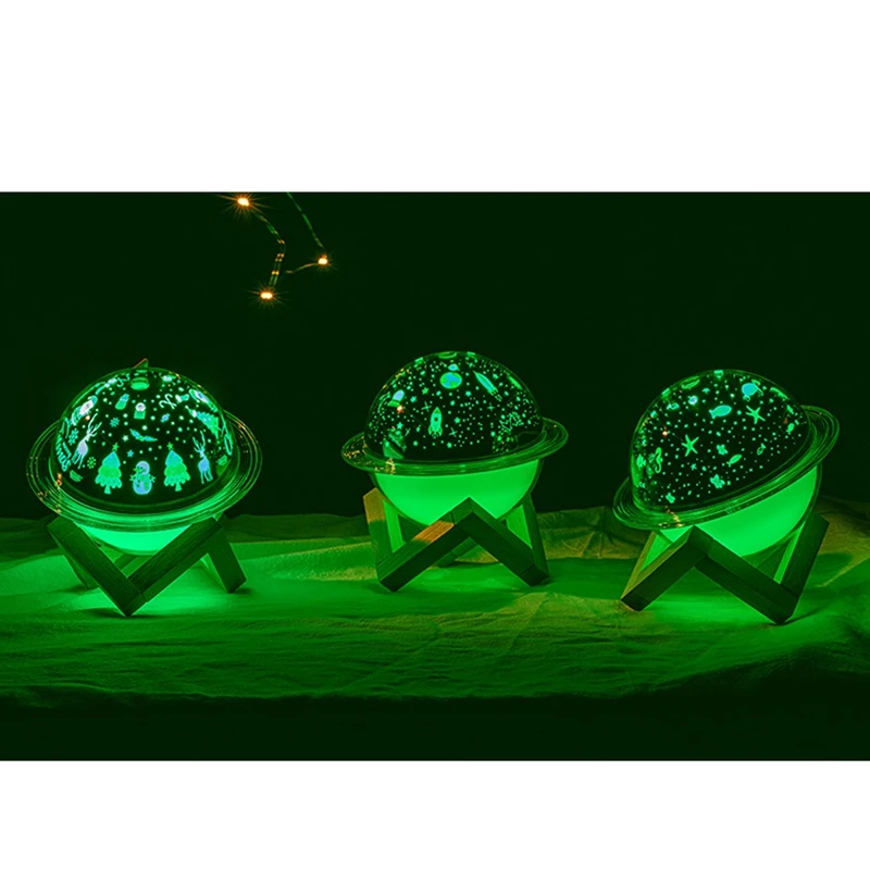 Humidificateur automatique planète avec lumière, diffuseur d'arôme domestique, veilleuse, 250Ml