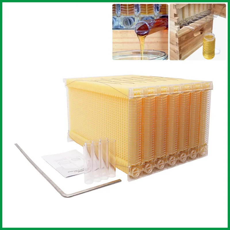 

Self Flowing Bee Box Honey Products 7 Frames Apis Mellifera Special Food Grade Plastic Self-Flow Honeycomb Beekeeping Tools