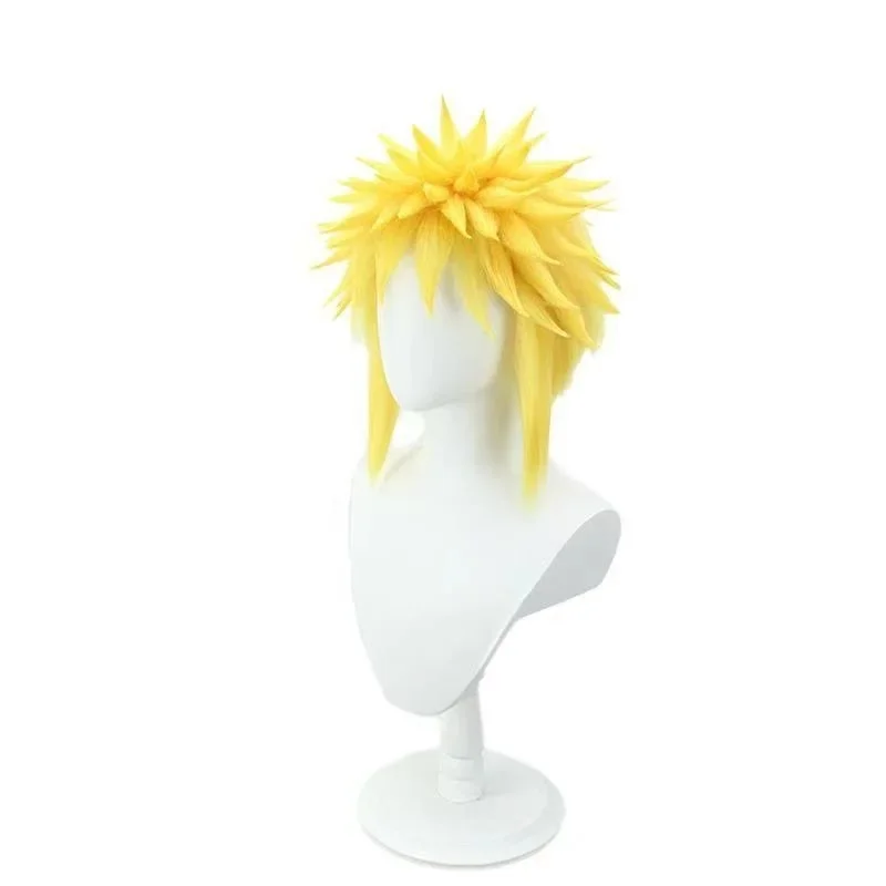 Disfraz Premium NINJA Minato Namikaze Cosplay Sintético Anime Coser 4º Hokage Fibra Resistente al Calor Peluca de Alta Calidad Dai