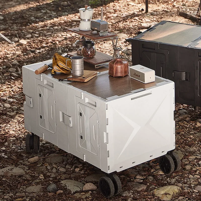 قضيب ربط خارجي لسيارة التخييم، عربة سحب صغيرة قابلة للطي، مقطورة تخييم، صندوق تخزين سيارة النزهة، سيارة تخييم كشك #4