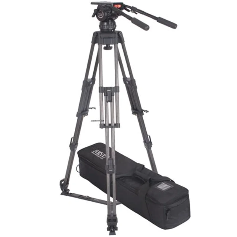 Factory Supply Secced Plus 6 Professional Broadcast CCTV Heavy Duty Video Camera Tripod With Fluid Head