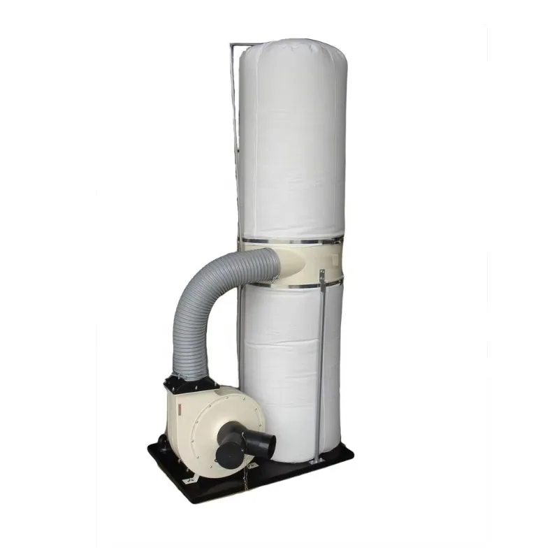 1500W Woodworking Dust Collector Double Cloth Bag Vacuum Cleaner Single Barrel Industrial Portable For Construction Workshop