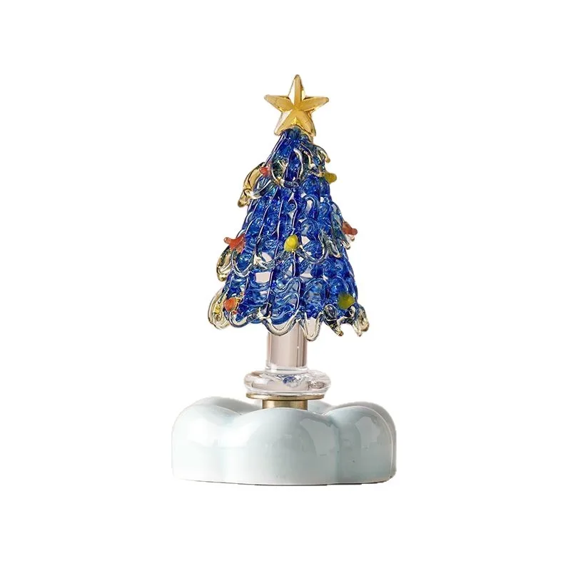 1pc Rotating Christmas Tree Decoration Desktop Gift Suitable for Home Holiday Desktop Display