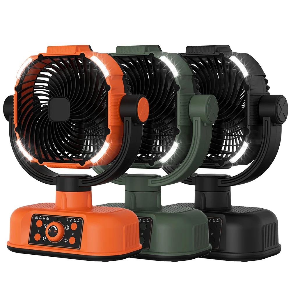 Multi-Use Movable Head Air Cooling Fan Portable & Wearable Fans for Outdoor Camping & Car Use