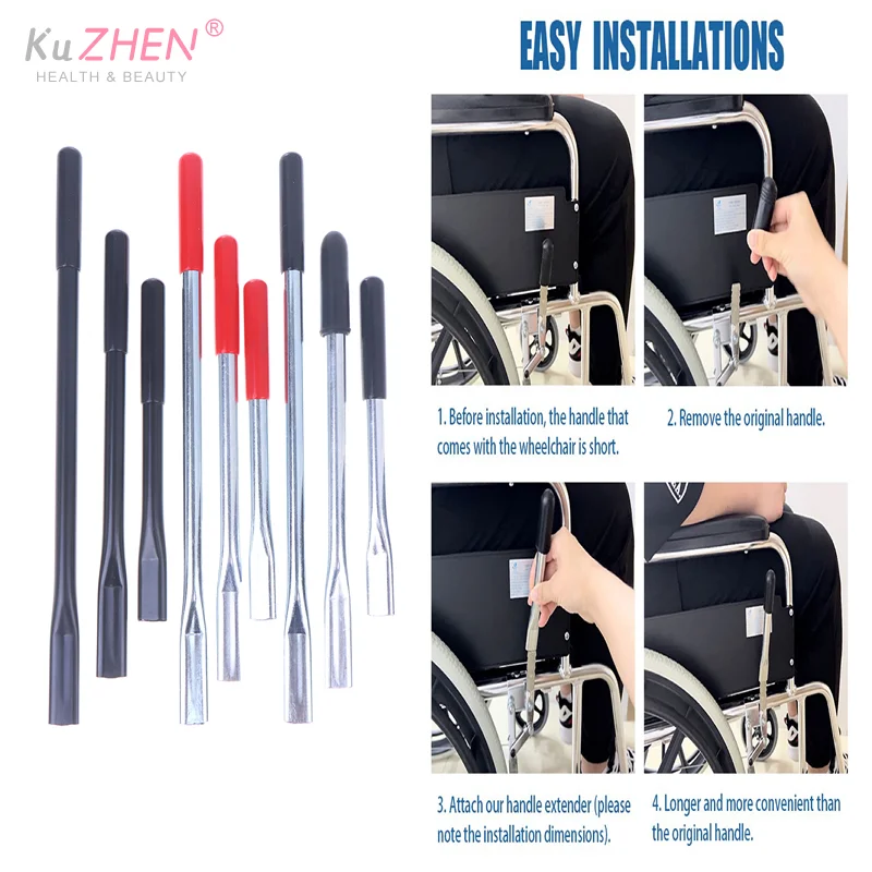 

1 шт., железные удлинители тормозных ручек для инвалидных колясок, удлинители тормозов для инвалидных колясок, силовое кресло для тяжелых откидных инвалидных колясок, черный, красный