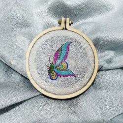 S/M/L/XL Mini Embroidery Hoop Ring Wooden Cross Stitch Frame Handmade Pendant Crafts DIY Embroidery Circle Sewing Kit