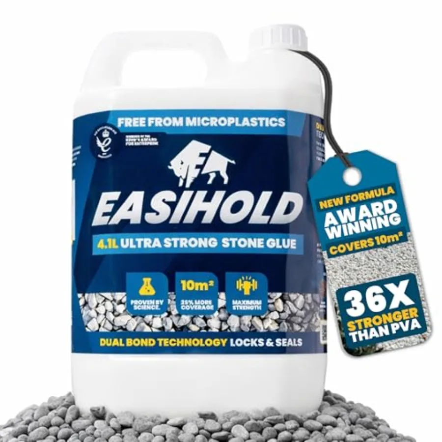 

Easihold Rock Glue for Landscaping Gravel Binder for Pea Gravel, Stones, Pebbles Mulch Glue, Clear Gravel Stabilizer for Patios